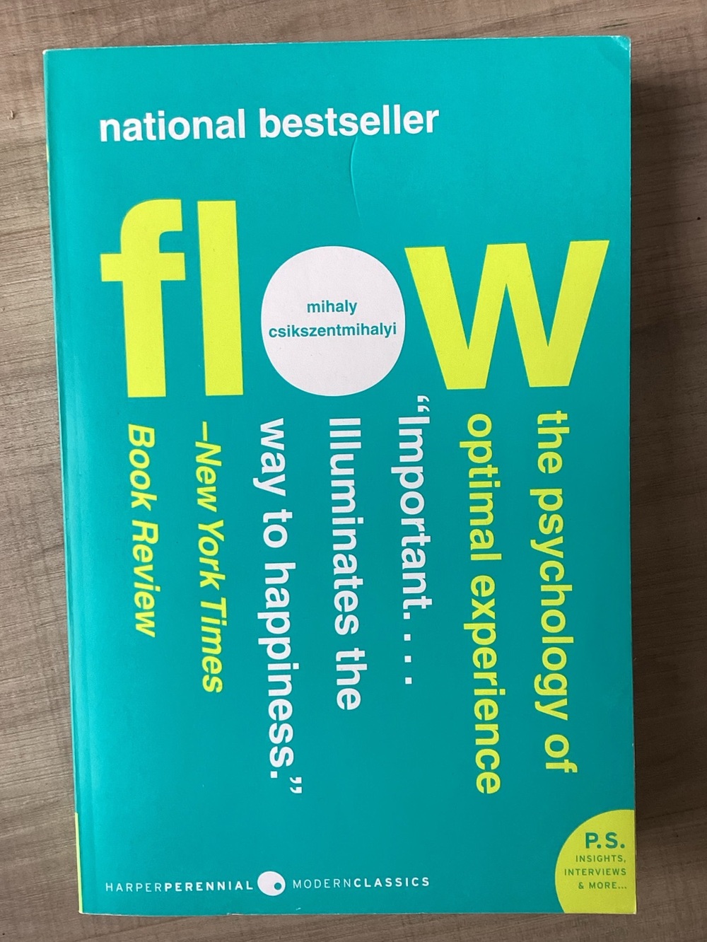 2/$15 Flow: The Psychology of Optimal Experience by Mihaly Csikszentmihalyi Book